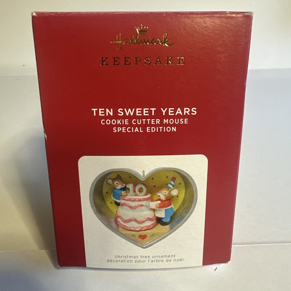 Hallmark Keepsake "Ten Sweet Years - Cookie Cutter Mouse" 2021 Ornament Limited